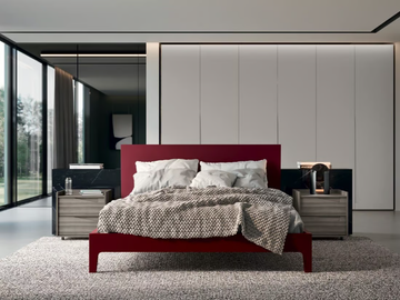 NAVONA - Wooden bed with high headboard by Febal Casa - view 2